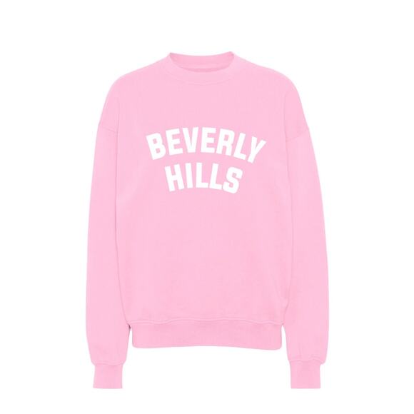 Departure Beverly Hills Pink Crewneck Graphic Long Sleeve Pullover Sweatshirt M - Picture 2 of 11